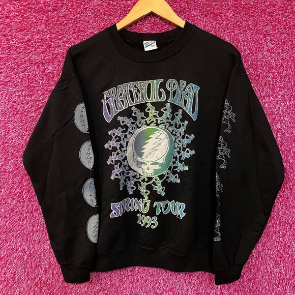 Grateful Dead Spring Tour Psychadelic Rock Crewneck sweater size Small - Picture 1 of 4